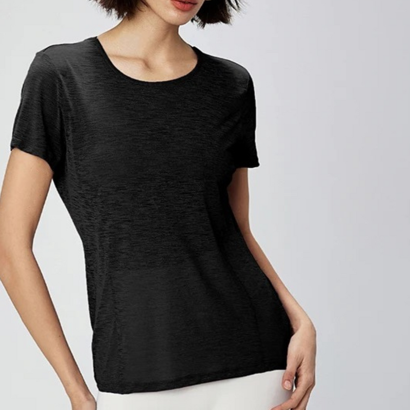 Lightweight Twist-Back Top - Black